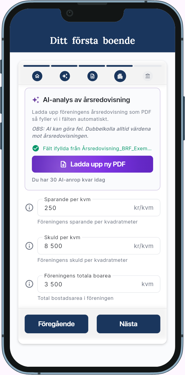 AI-analys av BRF-årsredovisning